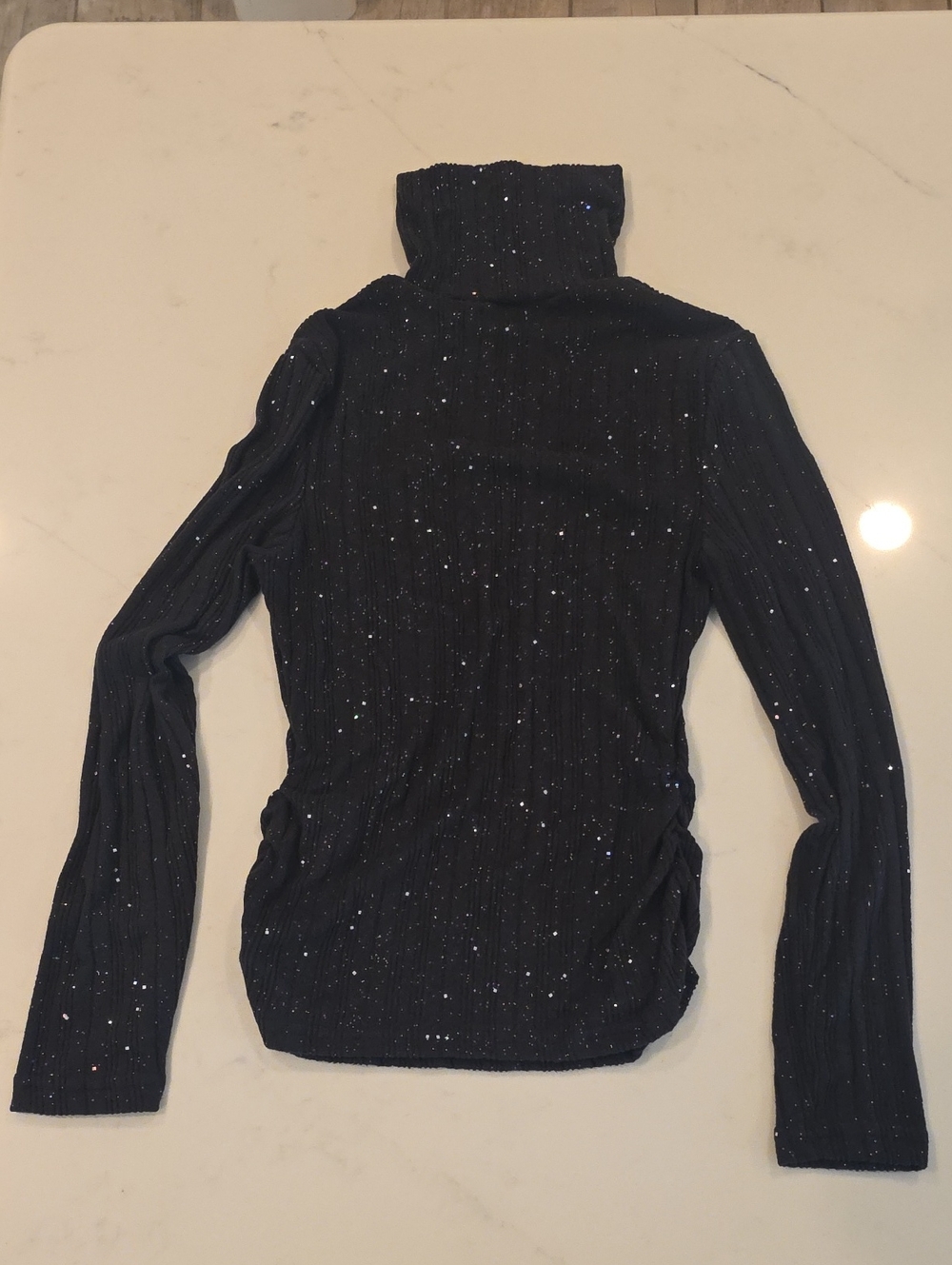 NWOT Black Sparkle Turtleneck Long Sleeve Sweater